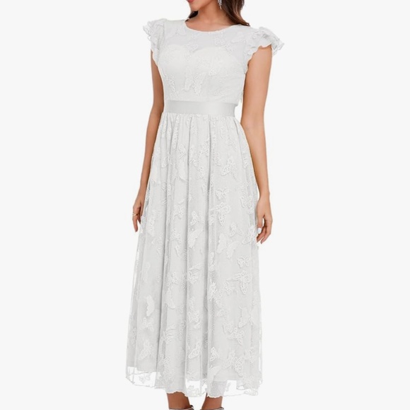 Elegant White Lace Dress wedding dress - Picture 2 of 3